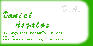 daniel aszalos business card